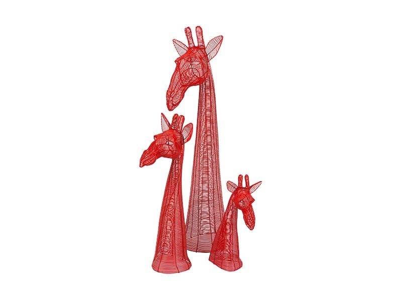 Red Giraffe Bust Red Giraffe Bust